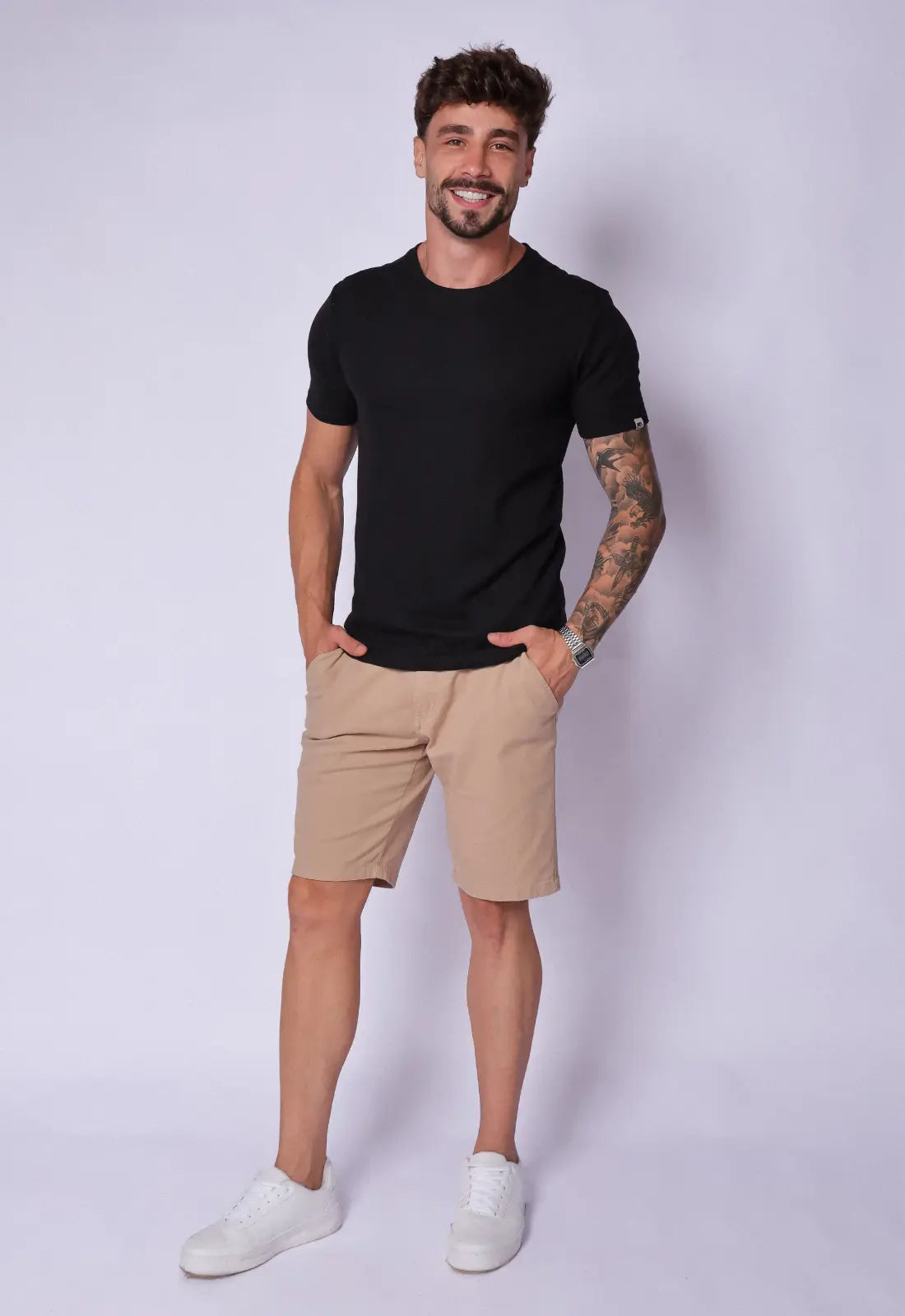 Camiseta Masculina Tricot Preta