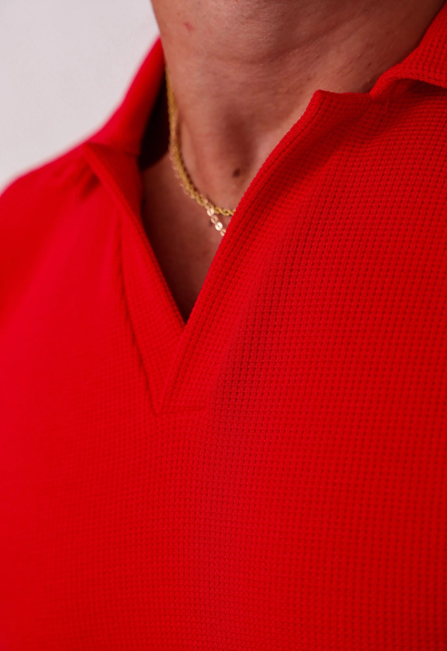 Camisa Polo Italiana Tricot Vermelha